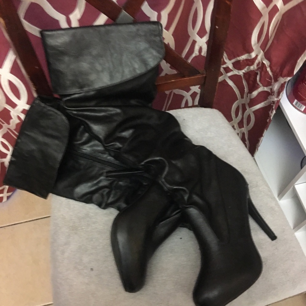 Tall knee high boots